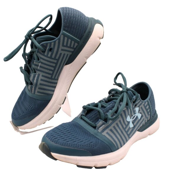 Under Armour Mens 8.5 Speedform Gemini 3 Running Shoes Marlin Blue Fresco Green - Picture 1 of 10